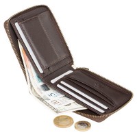 Кожаный мужской кошелек Visconti HT14 Camden c RFID (Chocolate)