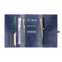 Портмоне из натуральной кожи Hi Art WP-08br Crystal Blue