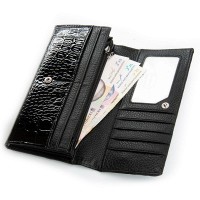 Женский лаковый кожаный кошелек PE DR. BOND PEW501 black