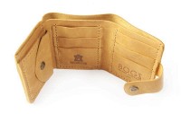 Женское портмоне ручной работы из кожи BOGZ Roll CH Yellow P18M38S2