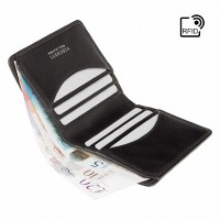 Кожаный мужской кошелек с RFID защитой Visconti tsc39 blk