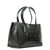Женская кожаная сумка ALEX RAI 8815 black croco