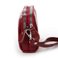 Женская кожаная косметичка Cosmetic 6002-A bordo