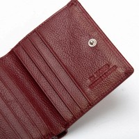 Женский кожаный кошелек Bright DR. BOND WS-219 wine red