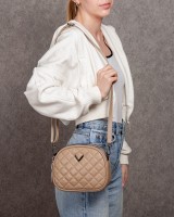 Женский молодежный кожаный клатч ALEX RAI 60065 beige