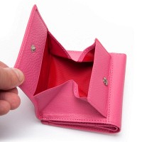 Женский кожаный кошелек Bright DR. BOND WS-219 plum-red