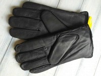 Перчатки мужские чёрные кожаные Shust Gloves 335s1 S