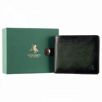 Мужской кожаный кошелек Visconti AT58 Milo c RFID (Burnish Green)