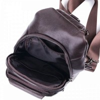 Мужская кожаная сумка-слинг Vintage 21306 