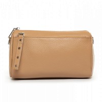 Молодежный клатч из кожи ALEX RAI BM 88083-13 camel