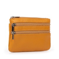 Женская кожаная косметичка-ключница Cosmetic A-00141 yellow