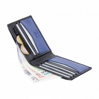 Мужское кожаное портмоне Visconti vsl20 bk/cb с защитой RFID