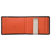Мужской зажим для купюр из кожи Visconti VSL57 (Black Monza/ Orange)