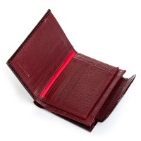 Женский кожаный лаковый кошелек SERGIO TORRETTI FEW44-1 wine red