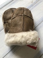 Варежки детские коричневые 901