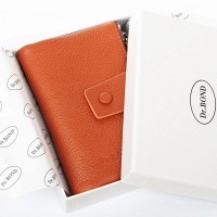 Женский кожаный кошелек Classik  DR. BOND WN-23-19 orange