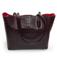 Женская кожаная сумка через плечо ALEX RAI 9349 bordo