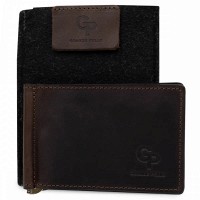 Мужской кожаный зажим для купюр GRANDE PELLE 11540