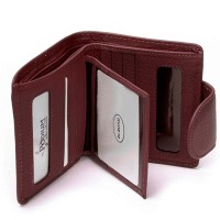 Женский кожаный кошелек Bright DR. BOND WS-415-1 wine red