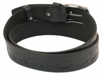 Мужской кожаный ремень под джинсы Skipper 1033-38 черный 3,8 см