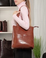 Женская кожаная сумка через плечо ALEX RAI 9384-1 camel