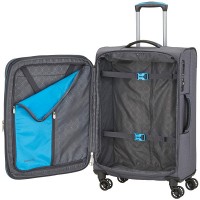 Чемодан на 4 колесах серый Travelite Crosslite