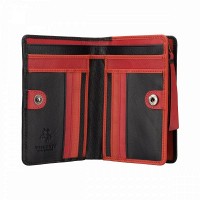 Женский кожаный кошелек Visconti BR75 Cecile (Black/Cherry)