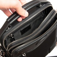Мужская кожаная сумка через плечо BRETTON 5415-4-L black