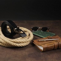 Мужской кожаный ремень автомат Vintage 20322