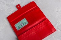 Женский красный кошелек из кожи крокодила Ekzotic Leather cw24