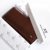 Женский кожаный лаковый кошелек SERGIO TORRETTI FEW501 brown
