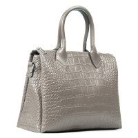 Женская кожаная сумка ALEX RAI 1561 grey croco