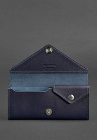 Кожаный женский кошелек BlankNote Керри 1.0 темно-синий bn-w-1-navy-blue