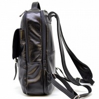 Кожаный мужской черный рюкзак TARWA ga-7284-3md