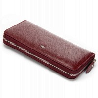 Женский кожаный кошелек Bright DR. BOND W201 wine red