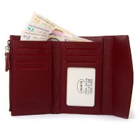 Женский кожаный кошелек Classik  DR. BOND WN-23-18 wine-red