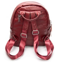 Женский кожаный рюкзак ALEX RAI 8635-9 bordo