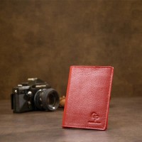 Кожаная обложка для паспорта GRANDE PELLE 11480 Красный