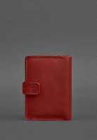 Кожаная обложка для паспорта  3.0 красная BN-OP-3-RED