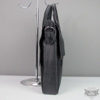 Портфель модерн из кожзама мужской черный Fashion