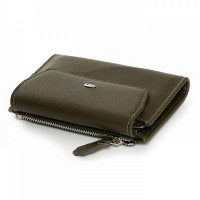 Женский кожаный кошелек Classik  DR. BOND WN-23-12 green
