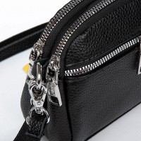 Женский молодежный кожаный клатч ALEX RAI 6088 black