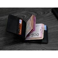 Кожаный зажим для купюр BlankNote 1.0 "Карбон" Графит