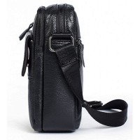 Мужская черная кожаная сумка-планшет TIDING BAG a25-1108a