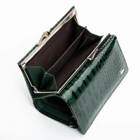 Женский лаковый кожаный кошелек PE DR. BOND PEW214 green