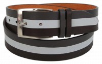 Женский кожаный ремень Farnese, Италия,  коричневый с серым