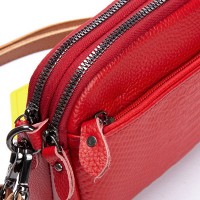 Женский молодежный кожаный клатч ALEX RAI 19204 red