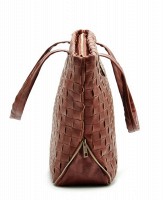 Женская плетенная коричневая сумка TRAUM из кожзама 7241-03