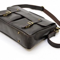 Мужской кожаный темно-коричневый портфель TARWA rdс-3960-4lx