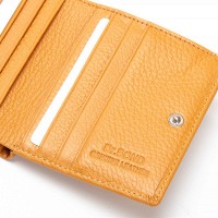 Женский кожаный кошелек Bright DR. BOND WS-219 yellow
